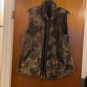 Faux Fur Vest Top